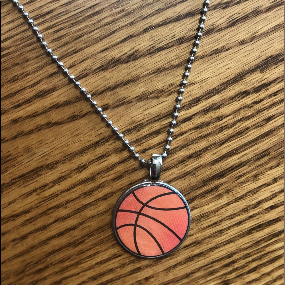 Half-Dollar Basketball Necklace